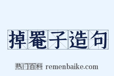 掉罨子造句是什么意思的图片